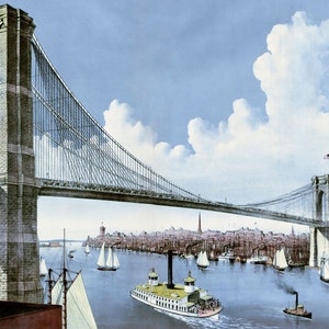 Brooklyn Bridge Wooden Puzzles For Adults 49 Pieces by NautilusPuzzles® - Small USA Puzzle, 4th of July Gift, Patriotic Jigsaw Puzzles
