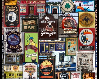 Wooden Jigsaw Puzzles for Adults, Irish Pubs Puzzle, 201 Pieces Wooden Jigsaw Puzzle, St Patrick Puzzle, Made in the USA, Nautilus Puzzles