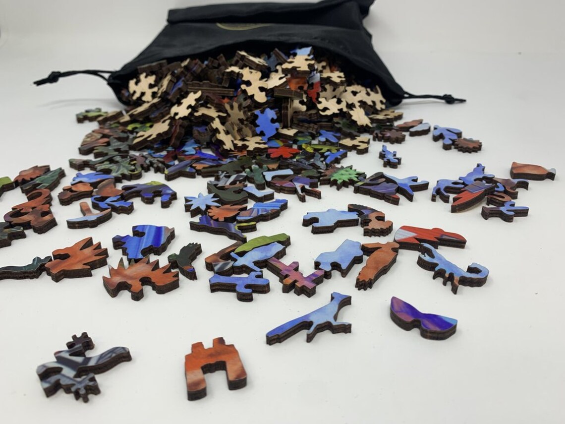 Wooden Jigsaw Puzzles For Adults The Zig Zag Traveler 501 Etsy