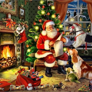 Christmas Shaped Puzzle, Wooden Jigsaw Puzzles For Adults, Best Gifts for Her, Holiday Whimsy Puzzle, Unique Gifts for Him - 503 Pieces
