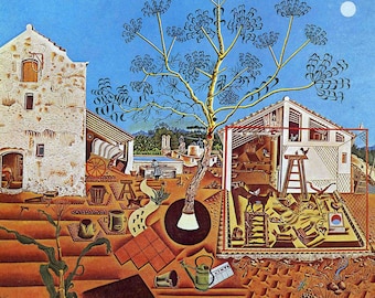 Wooden Jigsaw Puzzles For Adults - The Farm By Joan Miró (351 Piece Wooden Jigsaw Puzzle) Made in the USA by Nautilus Puzzles
