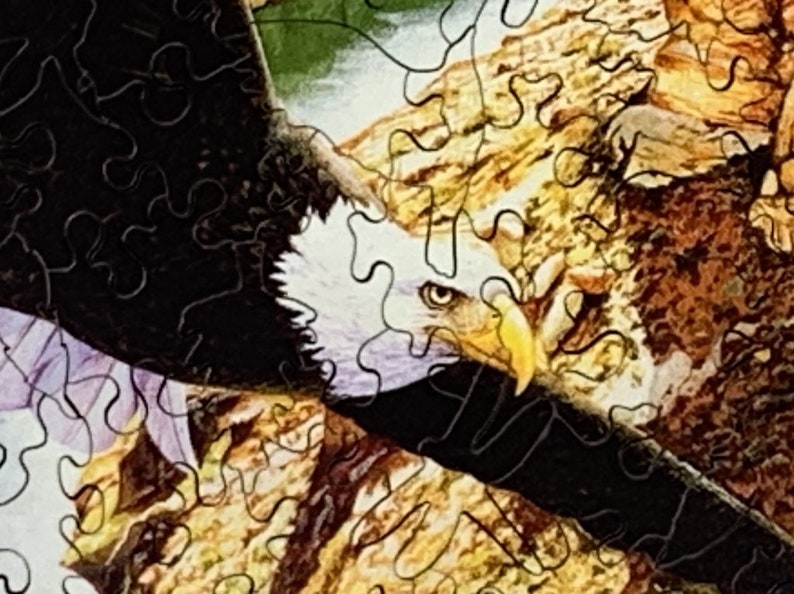 Wooden Puzzles For Adults Eagles Flight 481 Piece Wooden Etsy