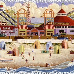 Wooden Jigsaw Puzzles for Adults Play Land (477 Piece Wooden Jigsaw Puzzle) Made in the USA by Nautilus Puzzles