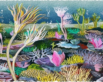 Ocean Wooden Jigsaw Puzzle 144 Pieces NautilusPuzzles® - Wooden Puzzles For Adults, Seascape Puzzle, Unique Gift For Mom, Whimsy Puzzle