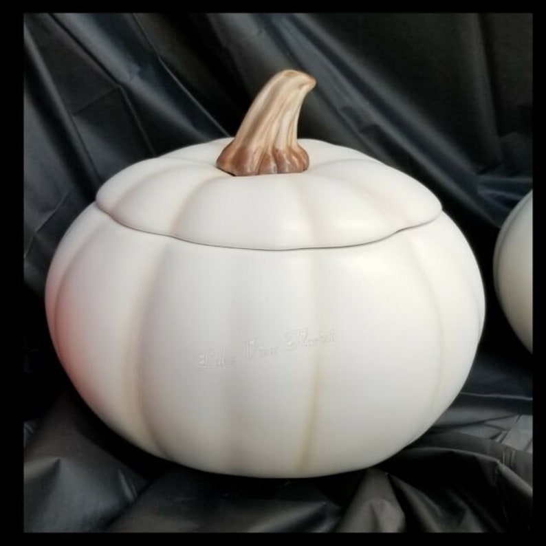 White Ceramic Pumpkin Etsy