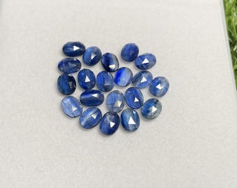 100% Natural Blue Kyanite Gemstone * 6X8 MM Oval Shape Rose Cut Kyanite Gemstone *  Blue Kyanite Gemstone For Jewelry Making 20 PCS LOT