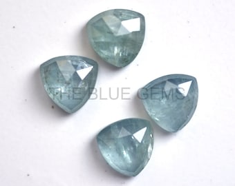 Faceted Aqua Kyanite Gemstone: Trillion Rosecut Loose Stone