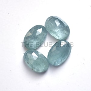 Natural Aqua Kyanite Gemstone-Faceted Oval Shape Rosecut Stone Loose Gemstone,Loose Kyanite,Aqua Kyanite,Kyanite Oval,Jewellery Making