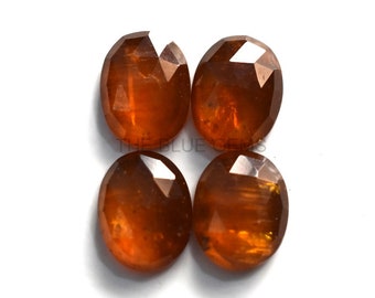 AAA Orange Kyanite Gemstone: Faceted Oval Rosecut, Loose Stone