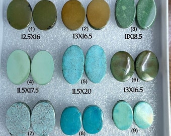 Piedra preciosa turquesa natural de cabujón: joyería artesanal