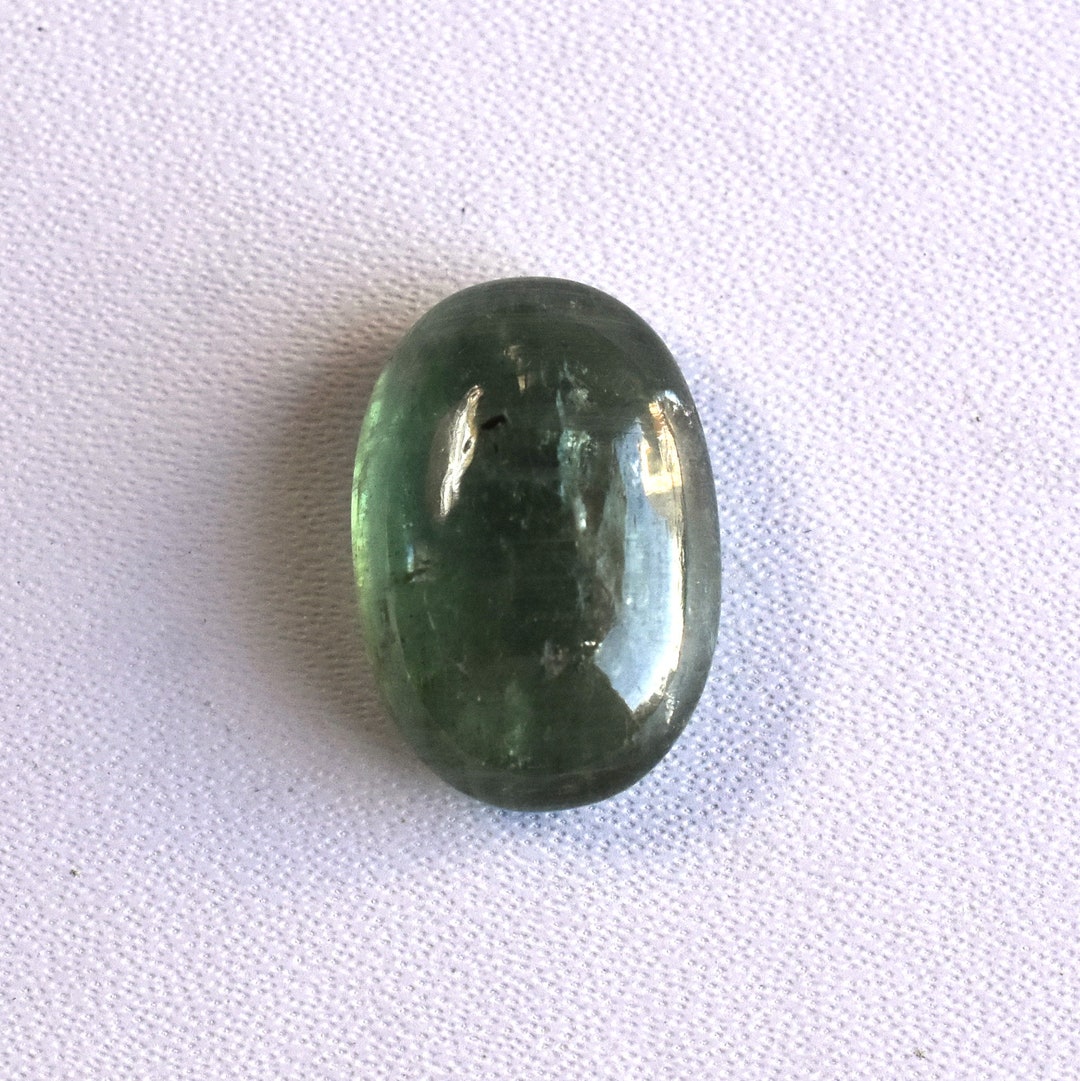 Natural Mint Green Kyanite 11.7 Cts Mint Green Kyanite Oval Cabochon,loose Kyanite Gemstone