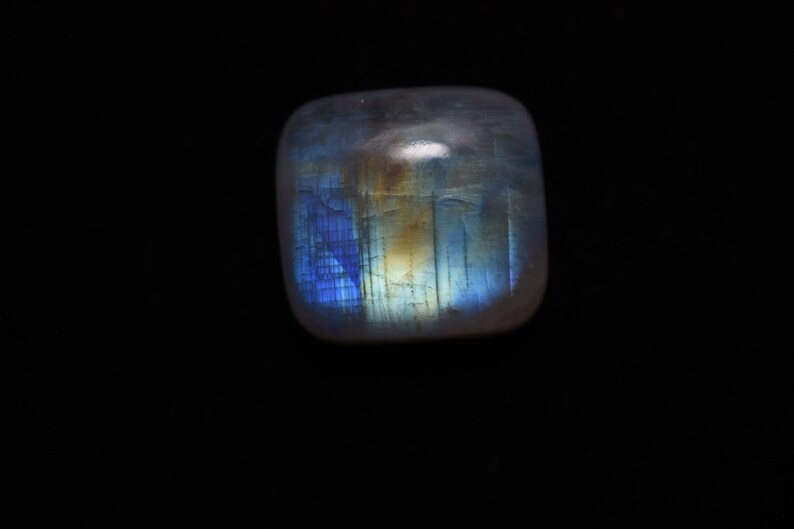 Natural Rainbow Moonstone Gemstone-Best Quality Rainbow Moonstone Cushion Cabochon 42.30Cts,Loose Gemstone,Moonstone Gemstone,Jewelry Making