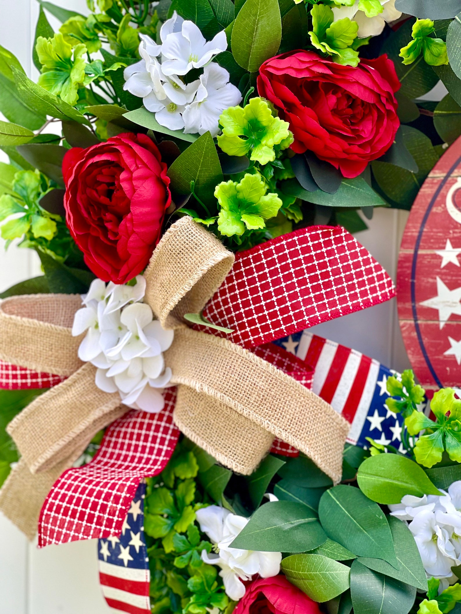 Double Door Fourth of July Patriotic Wreath | American Flag Wreath ...