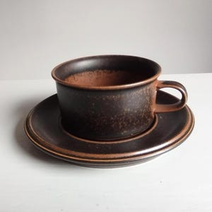 Duo de tasses à thé Ruska vintage Arabia Finlande | Tasse en grès Ulla Procopé
