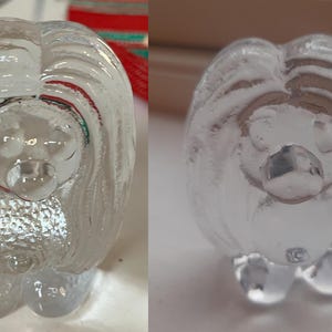 Two Scandinavian Bergdala glass troll figurines. Swedish vintage 1980s.