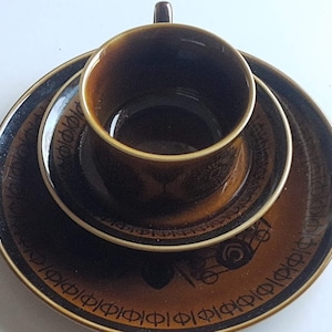 Stavangerflint SERA tea Trio by Inger Waage. Norwegian vintage 1960s.