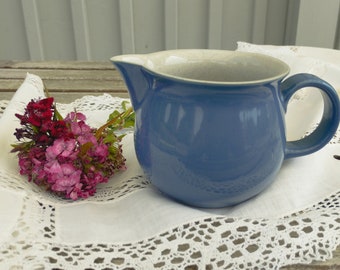 Ceramiczny niebieski Servis 80 od Hoganas Sweden. Vintage 1970s.