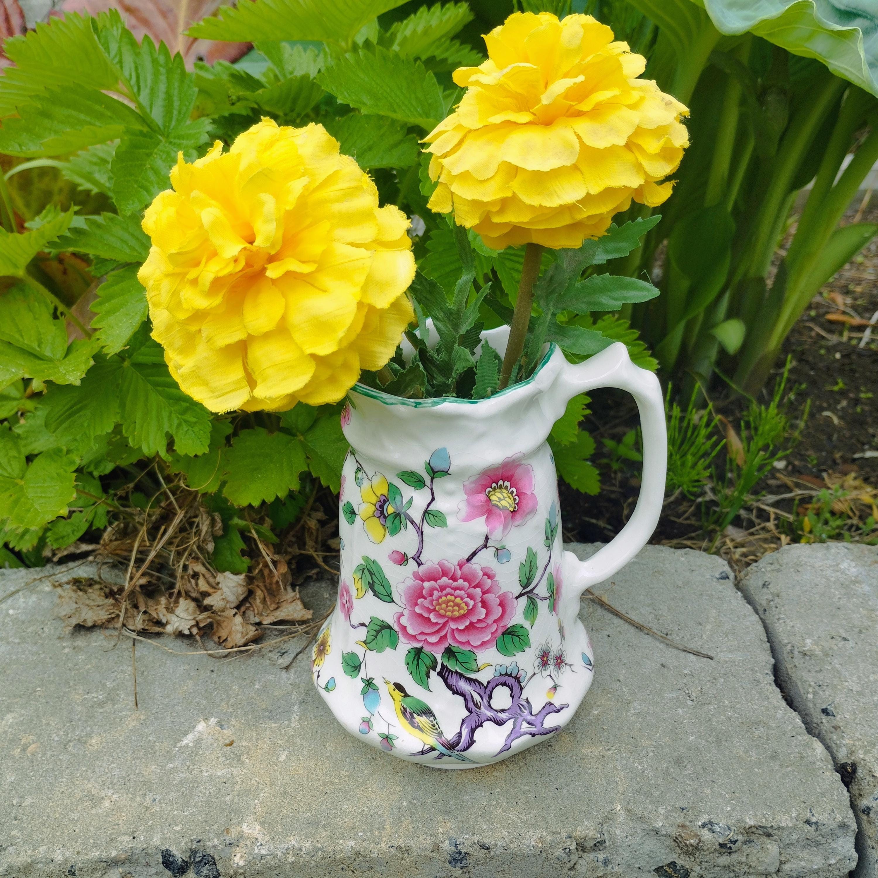 Vintage James Kent Old Foley Chinese Rose Pitcher Vase – 1950s