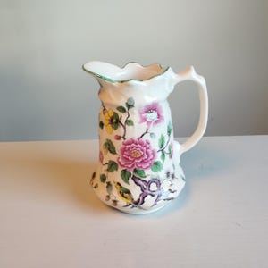 Vintage James Kent Old Foley chinesische Rosenkrugvase - 1950er Jahre englischer Blumenkrug