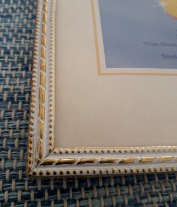 1970's Excellent Condition Brass and Bronze Convex Glass Pictures Photo