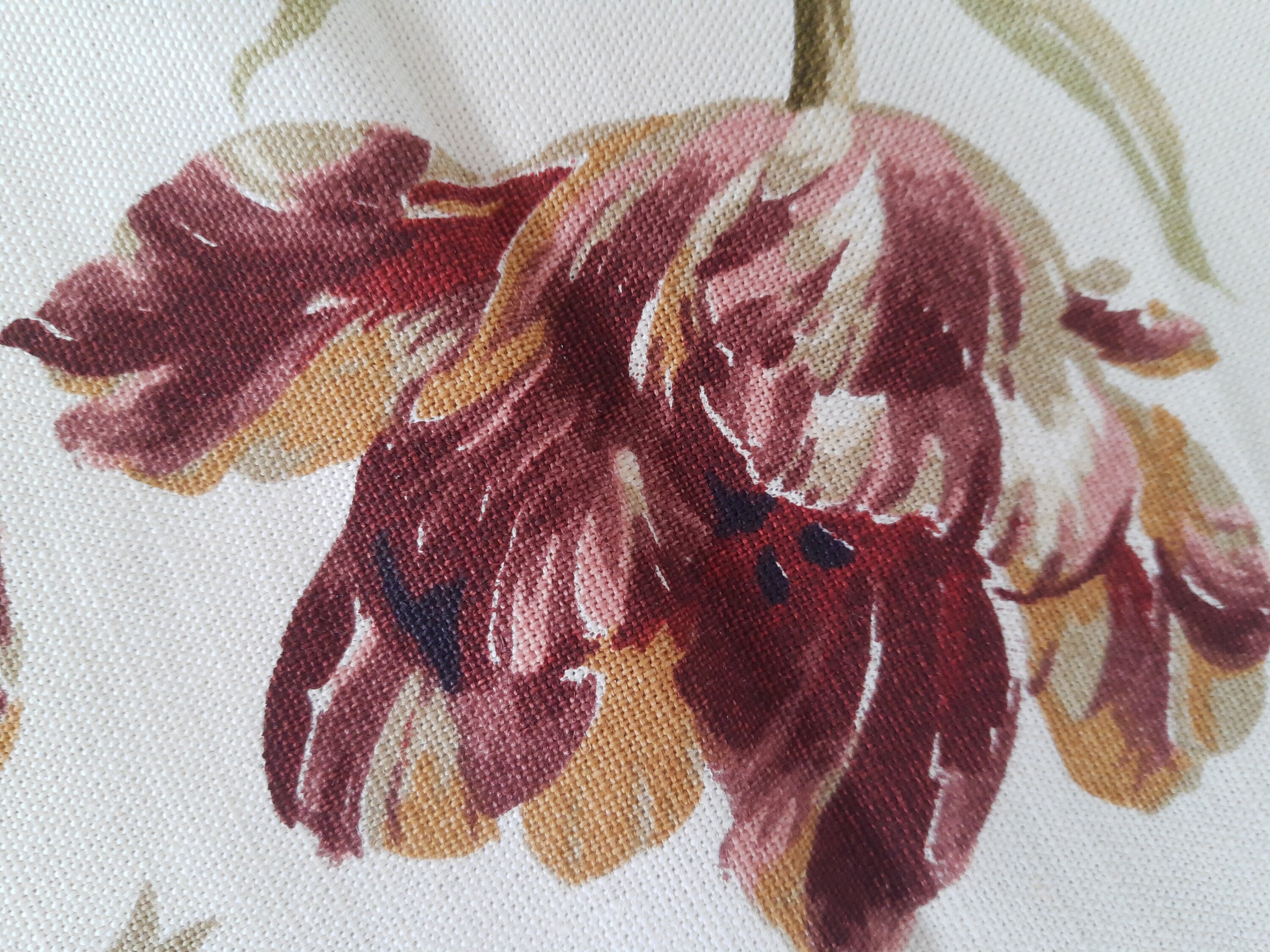 Laura Ashley Linen Tablecloth With Tulips. Laura Ashley 2003 Etsy