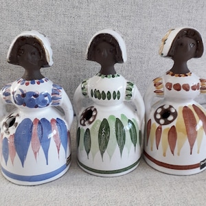 Deco Helsingborg three decorative girl figurines.  Swedish vintage 1960s.