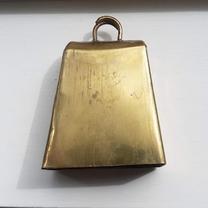 Rare handmade vintage brass bell. Swedish vintage 1930s.