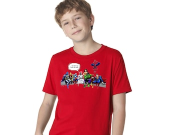 Jesús y los superhéroes y así es como salvé el mundo - Camiseta para niños