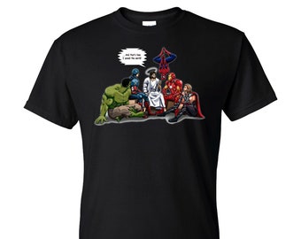 And That's How I Saved The World Jesus Superheroes Men's T-Shirt A