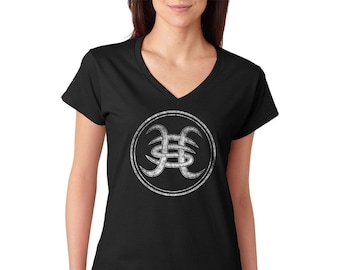 Heroes Del Silencio Distressed Logo A Women's V-Neck T-Shirt
