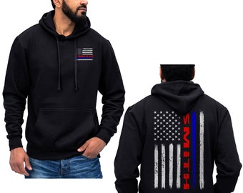Aangepaste naam brandweerman politie hoodie sweatshirt