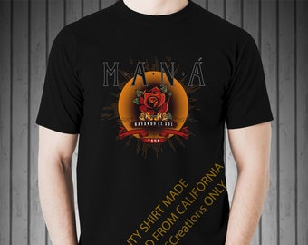 Rock en español: MANA 2019 Camiseta Hombre Playera