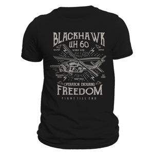 Black Hawk Air Force Military Support Men&#39;s T-Shirt