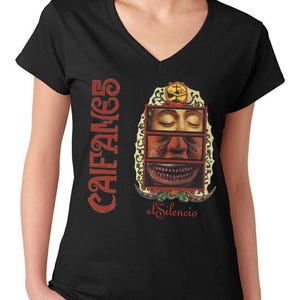 Rock en español caifanes el silencio women&#39;s v-neck t-shirt
