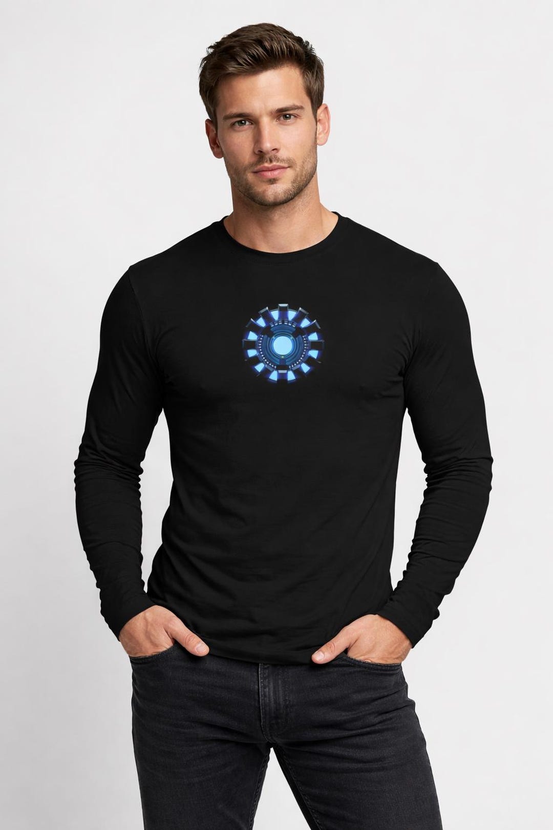 アーク・リアクター スターク・インダストリーズ 長袖 メンズ Tシャツ