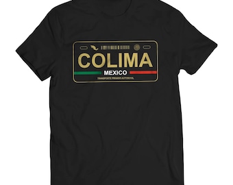 Colima Mexico License Plate T-Shirt - Playera Mexicana con Placa de Carro