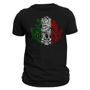 Benutzerdefinierte Text mexikanischen Adler Emblem T-Shirt Playera Personalizada Con Escudo De Mexico