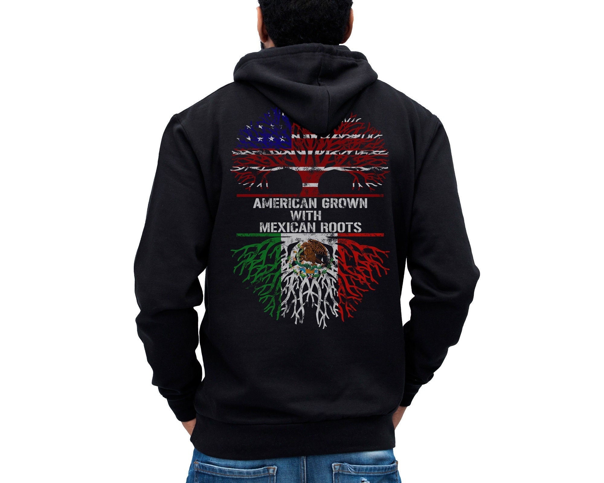 American Grown With Mexican Roots Hoodie Sweatshirt Etsy