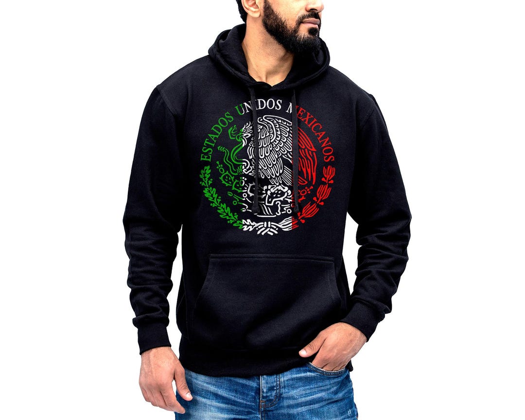 Mexico Coat of Arms Hoodie - Sueter Con Capucha Y Escudo Nacional De ...