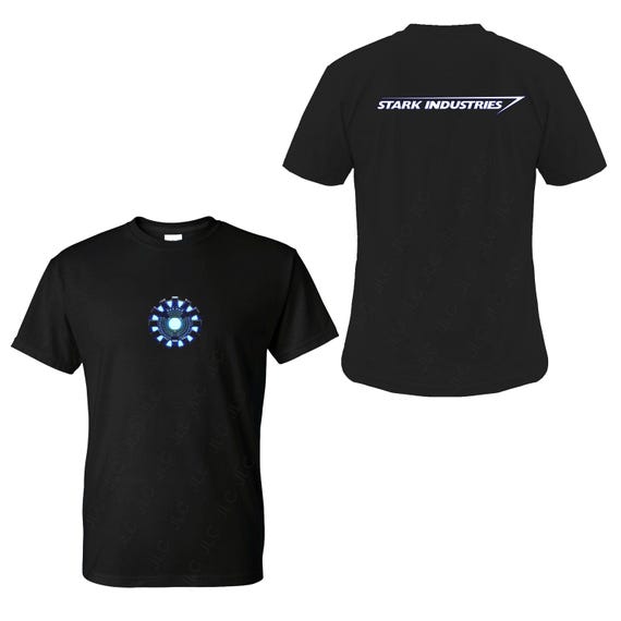Arc Reactor Stark Industries Front and Back PrintT-Shirt