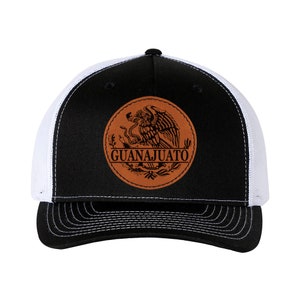 Truckerhoed Baseballpet Mexicaanse hoed Guanajuato Mexico Eagle lederen patch stijl hoed