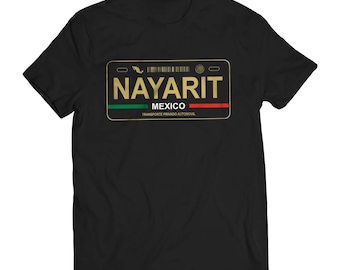 Nayarit Mexico License Plate T-Shirt - Playera Mexicana con Placa de Carro