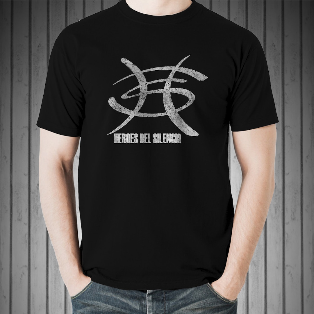 Heroes Del Silencio T-Shirt — Unisex Black Tee, 100% Cotton, Short