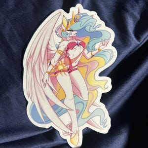 princess Celestia pinup vinyl sticker
