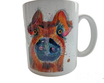 Barnaby the pig ceramic mug