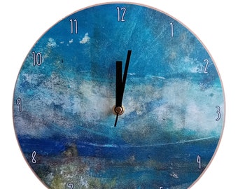 On The Cliffs FSC timber 25cm wall clock, made in the UK