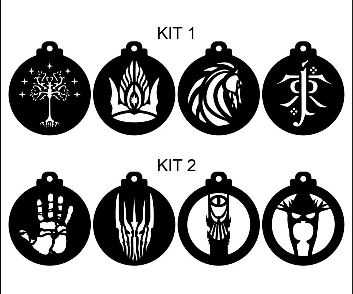 Lord Of The Rings Christmas Tree Ornaments Lotr Decor Hobbit Etsy