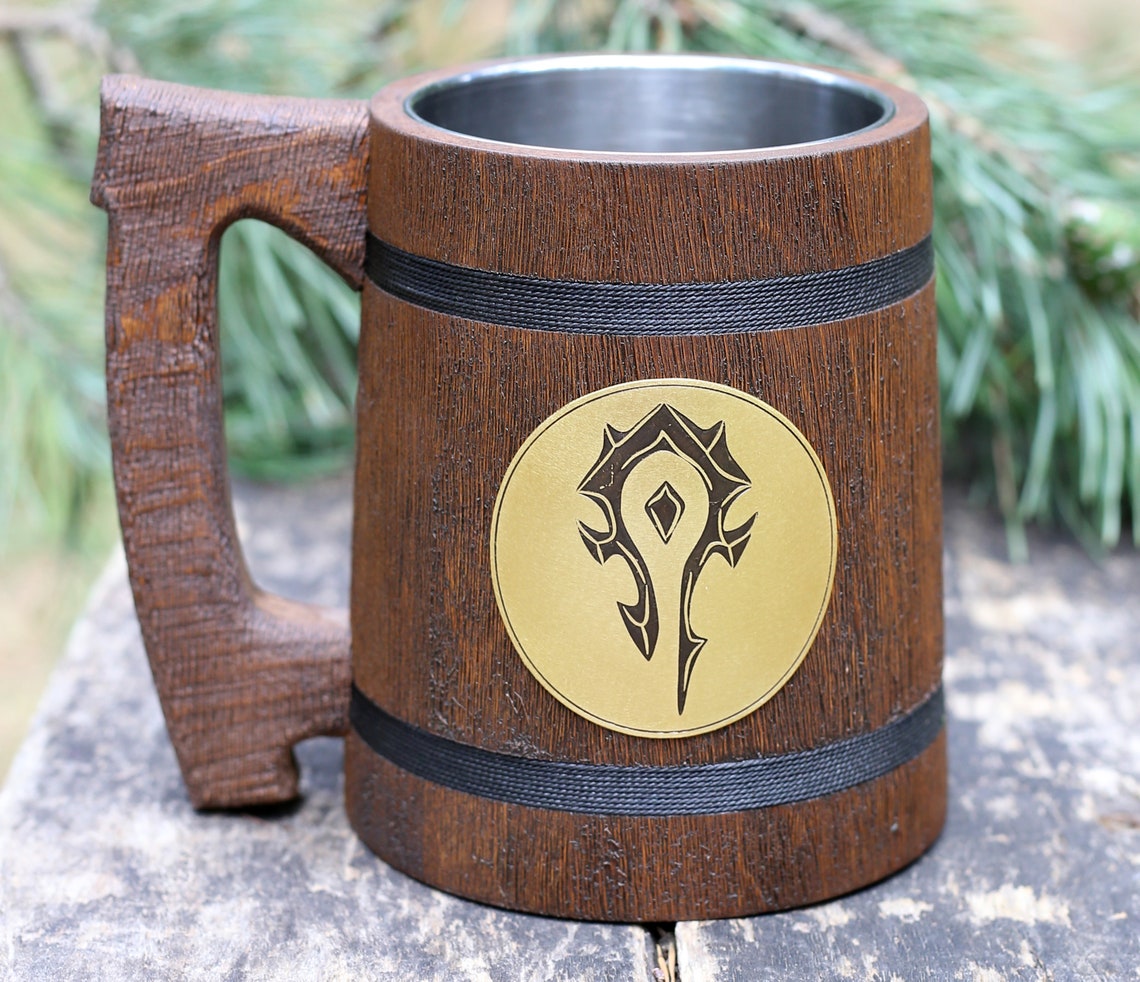 World of warcraft mugs personalized Wow horde beer steins Etsy