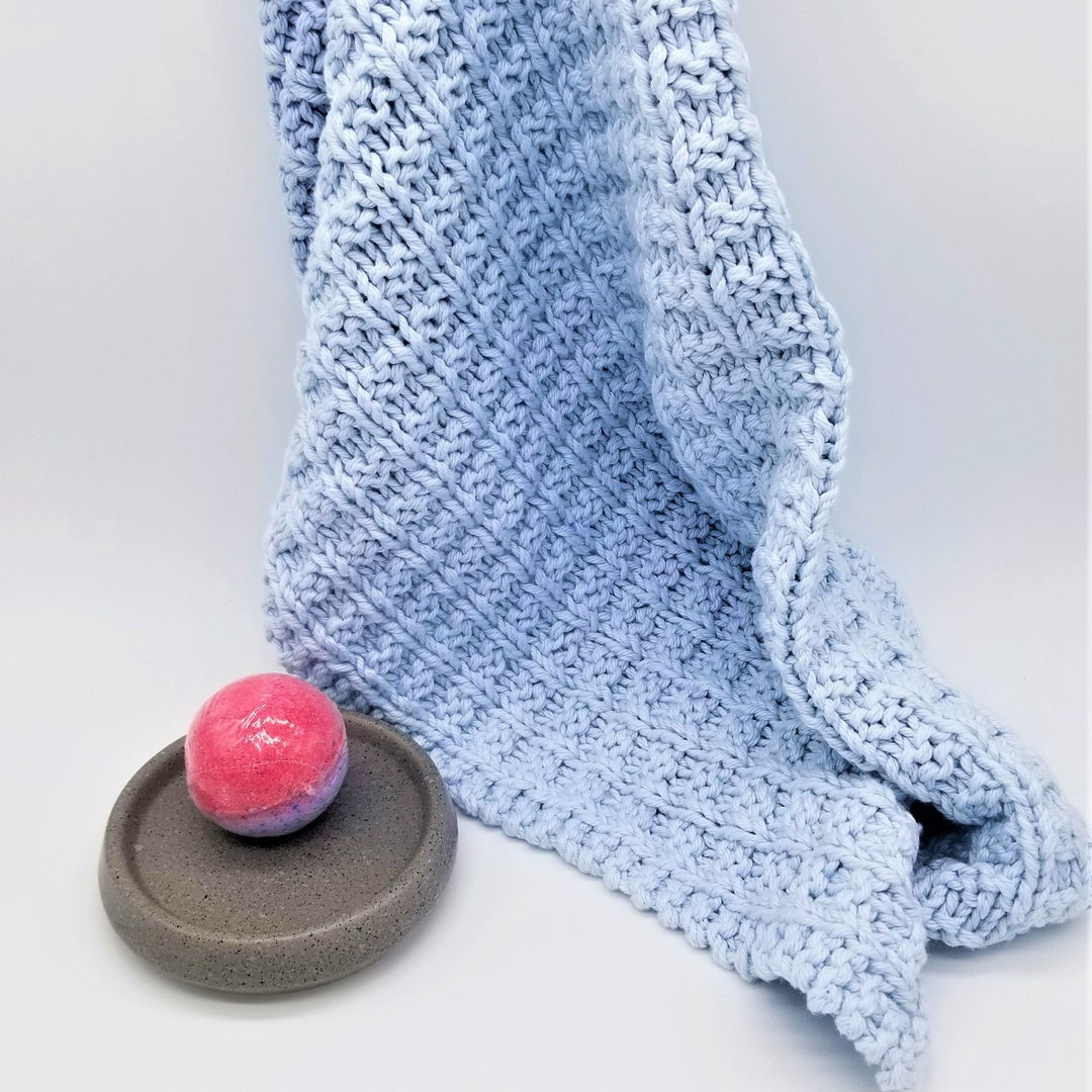 Hand Towel Knitting Pattern, Knit Hand Towel Pattern, Handknit Bath