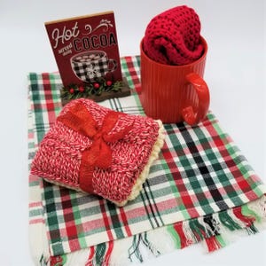 Christmas Dishcloth Knitting Pattern, Knit Dishcloth Pattern for Beginners, Holiday Knitted Dish Cloth, Easy Hand Knit Gift, Gamewell
